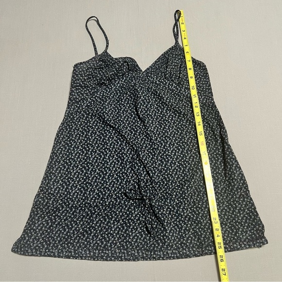 BCBGirls Cami Top Small Babydoll Floral Ditsy Drawstring Waist Camisole Babydoll - Picture 3 of 13